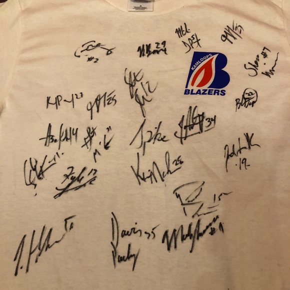 Vintage Autographed Kamloops Blazers 1999-2000 Junior Hockey Shirt - Picture 3 of 5